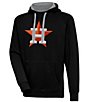 Color:Houston Astros Black - Image 1 - MLB Chenille Patch Victory Pullover Hoodie