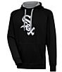Color:Chicago White Sox Black - Image 1 - MLB Chenille Patch Victory Pullover Hoodie
