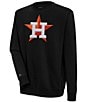 Color:Houston Astros Black - Image 1 - MLB Chenille Patch Victory Sweatshirt