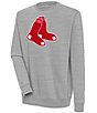 Color:Boston Red Sox Grey Heather - Image 1 - MLB Chenille Patch Victory Sweatshirt