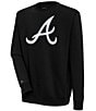 Color:Atlanta Braves Black - Image 1 - MLB Chenille Patch Victory Sweatshirt