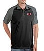 Color:Black - Image 1 - MLB Cincinnati Reds Nova Short-Sleeve Polo Shirt