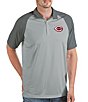 Color:Silver - Image 1 - MLB Cincinnati Reds Nova Short-Sleeve Polo Shirt