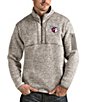 Color:Oatmeal - Image 1 - MLB Cleveland Guardians Fortune Quarter-Zip Pullover