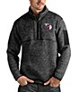 Color:Black - Image 1 - MLB Cleveland Guardians Fortune Quarter-Zip Pullover