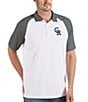 Color:White - Image 1 - MLB Colorado Rockies Nova Short-Sleeve Colorblock Polo Shirt