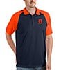Color:Navy/Mango - Image 1 - MLB Detroit Tigers Nova Short-Sleeve Colorblock Polo Shirt