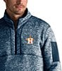 Color:Houston Astros Navy - Image 2 - MLB Fortune Quarter-Zip Pullover