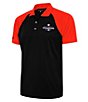 Color:Houston Astros Black/Mango - Image 1 - MLB Houston Astros 2022 World Series Champions Nova Short-Sleeve Polo Shirt