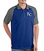 Color:Dark Royal - Image 1 - MLB Kansas City Royals Nova Short-Sleeve Colorblock Polo Shirt