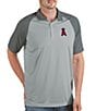 Color:Silver - Image 1 - MLB Los Angeles Angels Nova Short-Sleeve Colorblock Polo Shirt