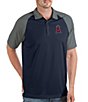 Color:Navy - Image 1 - MLB Los Angeles Angels Nova Short-Sleeve Colorblock Polo Shirt