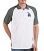 Color:White - Image 1 - MLB Los Angeles Dodgers Nova Short-Sleeve Colorblock Polo Shirt