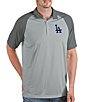 Color:Silver - Image 1 - MLB Los Angeles Dodgers Nova Short-Sleeve Colorblock Polo Shirt