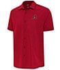 Antigua MLB National League Activate Short Sleeve Woven Shirt, Color:Arizona Diamondbacks Dark Red - Image 1