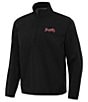 Antigua MLB National League Brisk Quarter-Zip Pullover, Color:Atlanta Braves Black - Image 1