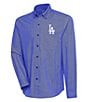 Color:Los Angeles Dodgers - Image 1 - MLB National League Compression Long Sleeve Woven Shirt