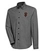 Color:San Francisco Giant Black - Image 1 - MLB National League Compression Long Sleeve Woven Shirt