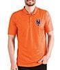 Color:New York Mets Mango - Image 1 - MLB National League Esteem Short Esteem Short-Sleeve Polo Shirt