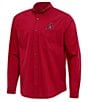 Antigua MLB National League Flight Long Sleeve Woven Shirt, Color:Arizona Diamondbacks Dark Red - Image 1