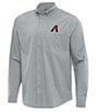 Antigua MLB National League Flight Long Sleeve Woven Shirt, Color:Arizona Diamondbacks Skyscraper - Image 1