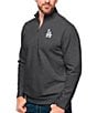 Color:Los Angeles Dodgers Charcoal - Image 1 - MLB National League Gambit Quarter-Zip Pullover