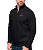 Antigua MLB National League Gambit Quarter-Zip Pullover, Color:St Louis Cardinals Black - Image 1