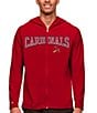 Antigua MLB National League Legacy Full-Zip Hoodie, Color:St Louis Cardinals Dark Red - Image 1