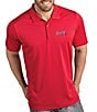 Color:Atlanta Braves Dark Red - Image 1 - MLB National League Tribute Short-Sleeve Polo Shirt