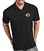 Color:Cincinnati Reds Black - Image 1 - MLB National League Tribute Short-Sleeve Polo Shirt