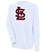 Antigua MLB National League Victory Crew Sweatshirt, Color:ST Louis Cardinals White - Image 1