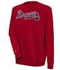 Color:Atlanta Braves Dark Red - Image 1 - MLB National League Victory Crew Sweatshirt