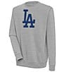Color:Los Angeles Dodgers Grey Heather - Image 1 - MLB National League Victory Crew Sweatshirt