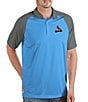 Color:Columbia Blue - Image 1 - MLB St Louis Cardinals Nova Short-Sleeve Colorblock Polo Shirt