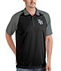 Color:Black - Image 1 - MLB Tampa Bay Rays Nova Short-Sleeve Colorblock Polo Shirt