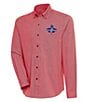 Color:Dark Red - Image 1 - MLB Texas Rangers 2023 World Series Champions Compression Long Sleeve Woven Shirt