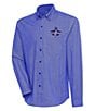 Color:Dark Royal - Image 1 - MLB Texas Rangers 2023 World Series Champions Compression Long Sleeve Woven Shirt