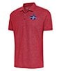 Color:Dark Red Heather - Image 1 - MLB Texas Rangers 2023 World Series Champions Esteem Short Sleeve Polo Shirt