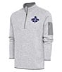 Color:Light Grey Heather - Image 1 - MLB Texas Rangers 2023 World Series Champions Fortune Quarter-Zip Pullover