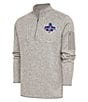 Color:Oatmeal Heather - Image 1 - MLB Texas Rangers 2023 World Series Champions Fortune Quarter-Zip Pullover