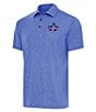 Color:Dark Royal Heather - Image 1 - MLB Texas Rangers 2023 World Series Champions Par 3 Short Sleeve Polo Shirt