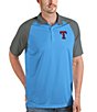 Color:Columbia Blue - Image 1 - MLB Texas Rangers Nova Short-Sleeve Colorblock Polo Shirt
