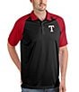 Color:Black/Dark Red - Image 1 - MLB Texas Rangers Nova Short-Sleeve Colorblock Polo Shirt