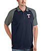 Color:Navy - Image 1 - MLB Texas Rangers Nova Short-Sleeve Colorblock Polo Shirt