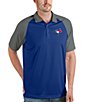 Color:Dark Royal - Image 1 - MLB Toronto Blue Jays Nova Short-Sleeve Colorblock Polo Shirt