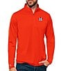 Antigua MLB Tribute Quarter-Zip Pullover, Color:Houston Astros Mango - Image 1