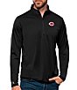 Antigua MLB Tribute Quarter-Zip Pullover, Color:Cincinnati Reds Black - Image 1