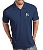 Color:Detroit Tigers Navy - Image 1 - MLB American League Tribute Short-Sleeve Polo Shirt