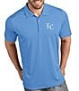 Color:Kansas City Royals Columbia Blue - Image 1 - MLB American League Tribute Short-Sleeve Polo Shirt