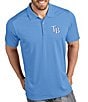 Antigua MLB American League Tribute Short-Sleeve Polo Shirt, Color:Tampa Bay Rays Columbia Blue - Image 1